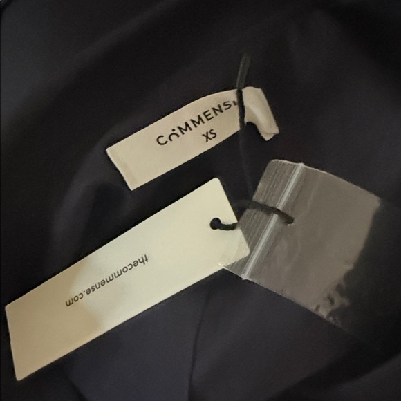 Commense Tailored Pleated Wrap Dress - Navy - Picture 4 of 4